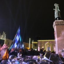 Uostamiestyje sužibo unikali Kalėdų eglutė