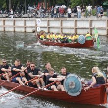 Dangės upėje – vikingų laivų drakonų lenktynės