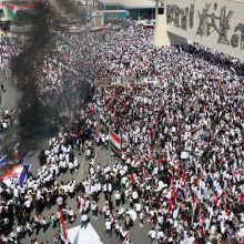 Irane ir Irake į gatves išėjo tūkstančiai žmonių išreikšti paramos palestiniečiams