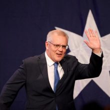 Buvęs Australijos ministras pirmininkas S. Morrisonas traukiasi iš politikos