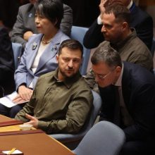 V. Zelenskis Vašingtone žada kalbėtis apie pagalbą oro gynybai