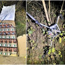Priverstinai nutupdytas savadarbis dronas: skraidino rūkalų kontrabandą