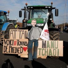 Prancūzijos ūkininkai artėja prie svarbiausių šalies vietų: policija sutelkė pajėgas