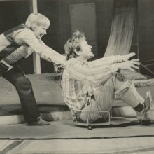 Vaidmenys: V. Vaičekauskas vaidino Karlsoną Gyčio Padegimo spektaklyje „Karlsonas ir vėl pokštauja“. Mažylį vaidino jo antroji žmona A. Kudlaitė.