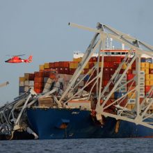 Valstijos pareigūnas: laivyba Baltimorės uoste sustabdyta