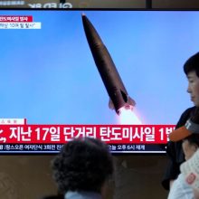 Šiaurės Korėja paleido trumpojo nuotolio balistinių raketų
