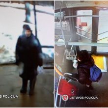 Vilniaus policija ieško šio vyro: įtariamas pavogęs kuprinę autobuse