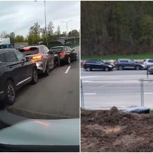 Vilniuje – penkių automobilių susidūrimas: vairuotojai dėl kaltės nesutarė