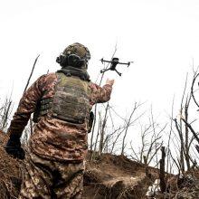 Rusija: ukrainiečių dronas smogė kuro saugyklai pasienio regione