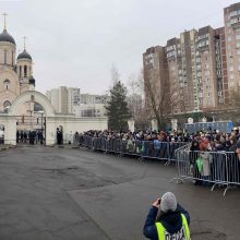 A. Navalno karstas atgabentas į kapines