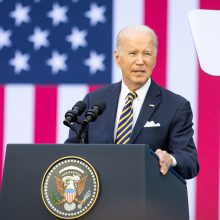 J. Bidenas: JAV neapleis Ukrainos, yra dalykų, dėl kurių verta kovoti ir mirti