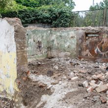 Nerimas Žaliakalnyje: iš nugriauto namo liko tik freska