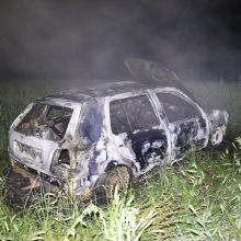 Alytaus rajone automobilis virto ugnies fakelu – įtariamas padegimas