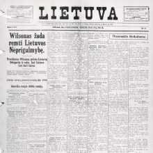 Žodis: lūkesčiais, kad Vašingtonas suteiks taip reikalingą politinę paramą, Amerikos lietuviai dalijosi to meto spaudoje. 