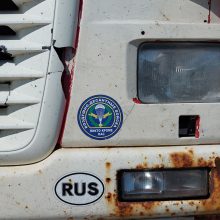 Muitininkų laimikis – rusų desantininkų simbolika pažymėtas vilkikas su kontrabandinėmis prekėmis