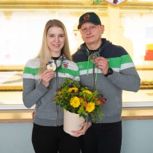 Ledo gimtinėje neturintys Lietuvos akmenslydininkai šalies pirmenybių medalius dalinosi Rygoje