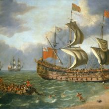 Prie Britanijos krantų surastos istorijai svarbaus nuskendusio laivo liekanos