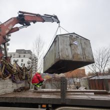 Šnipiškėse tęsiamas metalinių garažų nukėlimas, teritorijoje atsiras darželis