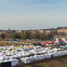 Sausakimšoje Kaziuko mugėje Kaune – šypsenos, derybos, aimanos ir stipruolis V. Blekaitis