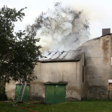 Sujudimas Žaliakalnyje: liepsnos nuo ūkinio pastato persimetė į namą