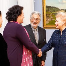 Prezidentė susitiko su operos karaliumi P. Domingo