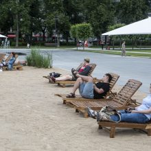 Netikėta: Lukiškių aikštėje – paplūdimys su vaizdu į jūrą