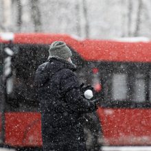 Sostinei – sniego iššūkiai: kelininkai dirbo visą naktį