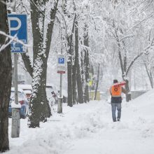 Sostinei – sniego iššūkiai: kelininkai dirbo visą naktį