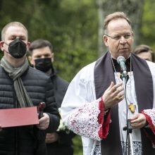 Vilniuje pašventintas paminklas paskutiniam partizanui – A. Kraujeliui-Siaubūnui