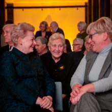 Linksmas V. Landsbergio gimtadienis: dainas traukė ir prezidentė, premjerė, Seimo vadovė