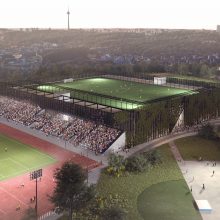 Pamatykite patobulintas Nacionalinio stadiono Vilniuje vizualizacijas
