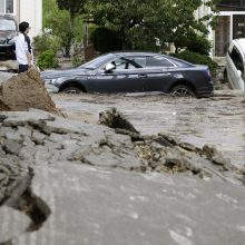 Japonijoje stiprus žemės drebėjimas sukėlė nuošliaužų, yra aukų