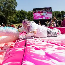 Vilniuje prasidėjo šaltibarščių festivalis – įtraukė rožinių pramogų sūkurys