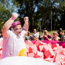 Vilniuje prasidėjo šaltibarščių festivalis – įtraukė rožinių pramogų sūkurys