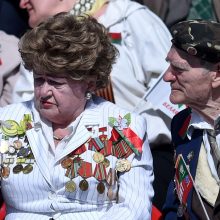 Baltarusija viruso nepaiso: Pergalės dienos parade dalyvavo tūkstančiai karių