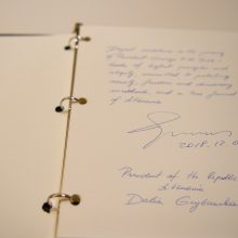 D. Grybauskaitė pagerbė velionio JAV prezidento G. H. W. Busho atminimą