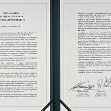 Baltijos šalių vadovai pasirašė klimato neutralumo deklaraciją
