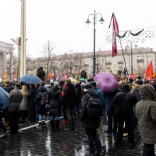 Sausio 13-osios minėjimas – triukšmingas: premjerė kalbą sakė su ašarom, protestuotojai rėkė „Gėda!“