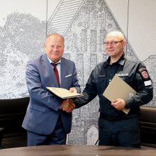 Kauno rajono savivaldybės meras ir Lietuvos policijos mokyklos viršininkas skatins fizinį aktyvumą