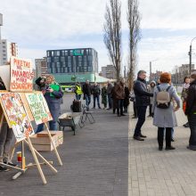 Surengė piketą prieš karjerą Pakarklės miške: beldėsi į tarybos narių sąžinę