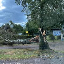 Užfiksavo prasiautusios audros vaizdus: savaitgalis bus dar nemalonesnis