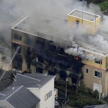 Daugėja per gaisrą animacijos studijoje Japonijoje žuvusių žmonių, dešimtys sužeistų