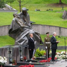 Prie Medininkų memorialo pagerbtas šioje vietoje žuvusiųjų atminimas