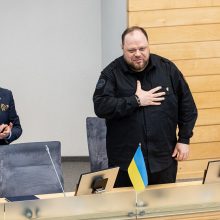 Ukrainos Aukščiausiosios Rados pirmininkui Seime įteikta A. Stulginskio žvaigždė