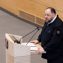 Ukrainos Aukščiausiosios Rados pirmininkui Seime įteikta A. Stulginskio žvaigždė