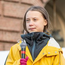 G. Thunberg kaltina Davoso forumo dalyvius „skatinant planetos naikinimą“