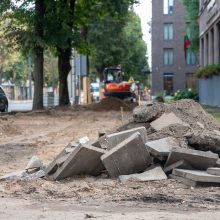 Kęstučio gatvės remonto pabaigos laukia ne tik vairuotojai, bet ir pėstieji