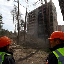 Pareigūnai: Kyjivo danguje pasirodęs paslaptingas žybsnis nesusijęs su raketų ataka