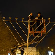 Klaipėdos žydai įžiebė menorą ir paminėjo Chanuką