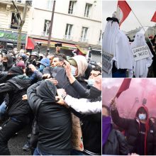 Pandemijos apimtam pasauliui minint Gegužės 1-ąją protestuotojai reikalauja garantijų